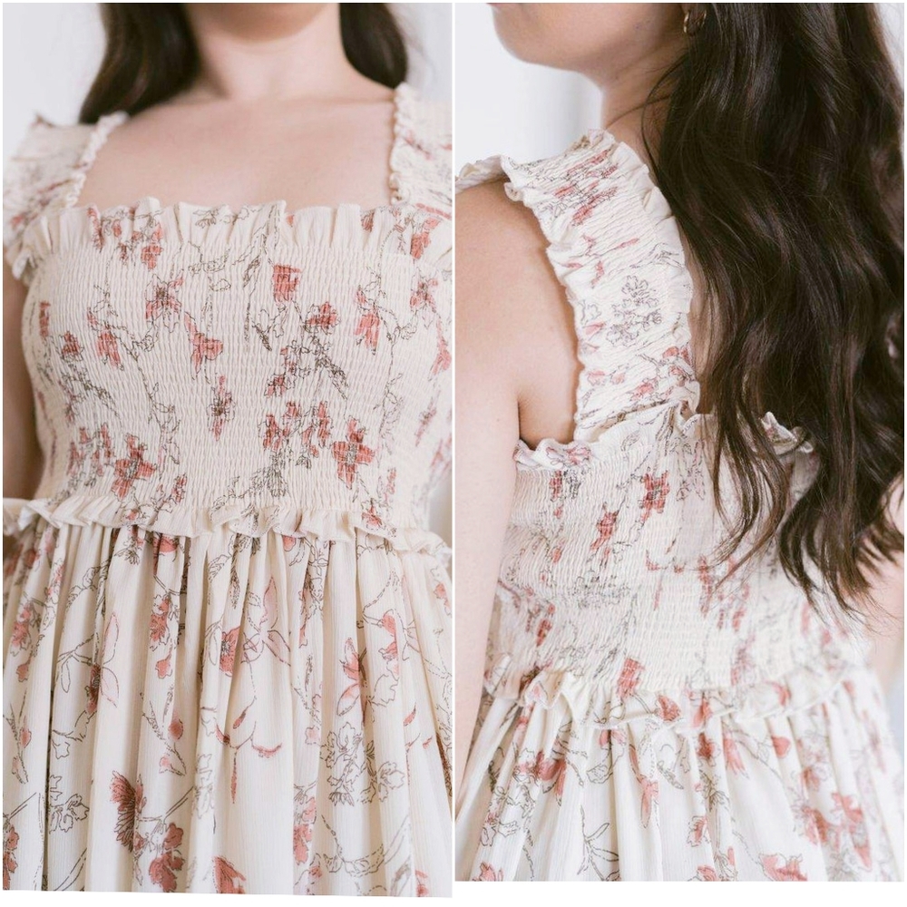 LAST 1 ! Jacquie The Label Feminine Ivory Maxi Dress - Picture 3 of 11